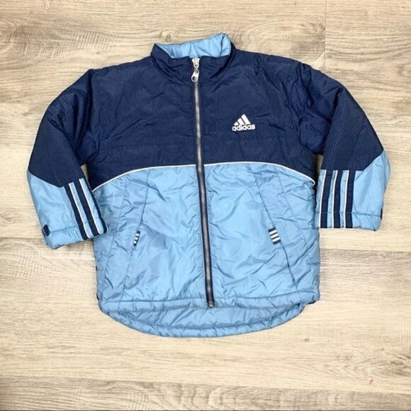 Adidas Blue Bomber Zip Up Jacket - Picture 1 of 9